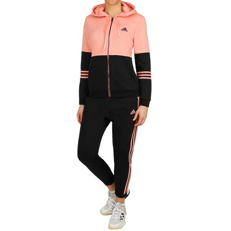 adidas sportanzug schwarz pink|Adidas Sportanzüge für Damen online shoppen .